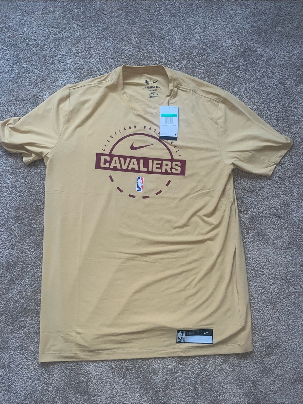 Nike Cavaliers Gold Short-Sleeve Logo Tee